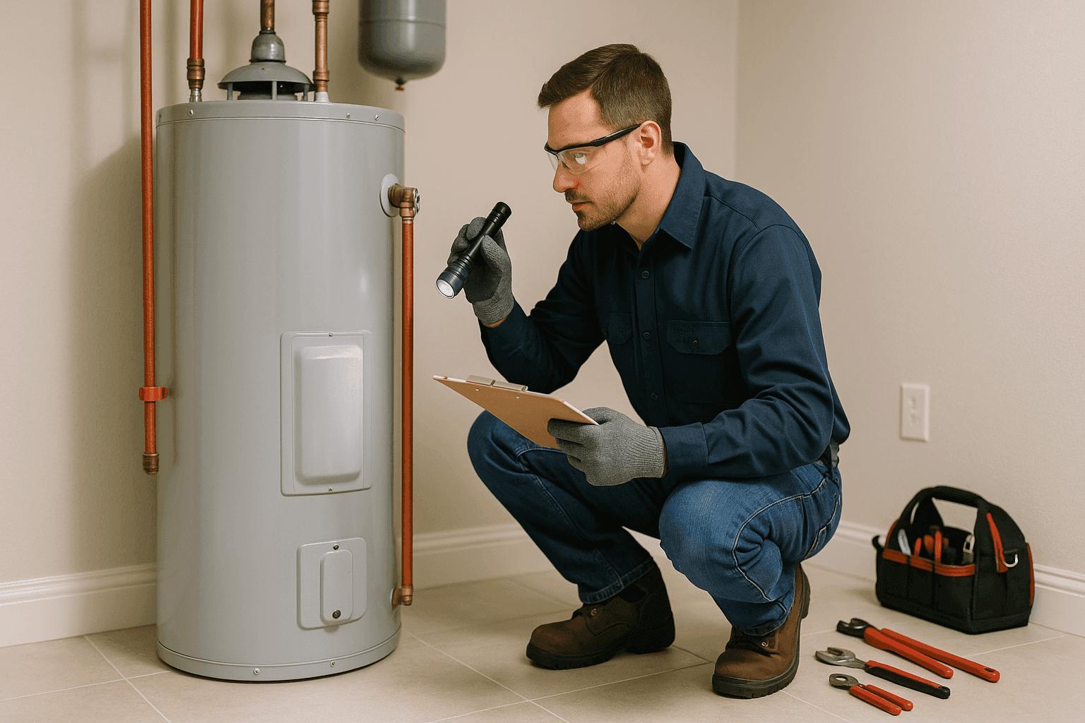 Residential water heater inspection for common problems in Windsor CA